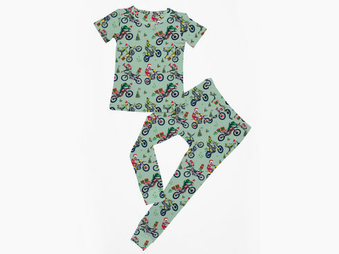 Pre order Racing through the Snow Short sleeve top/pant set